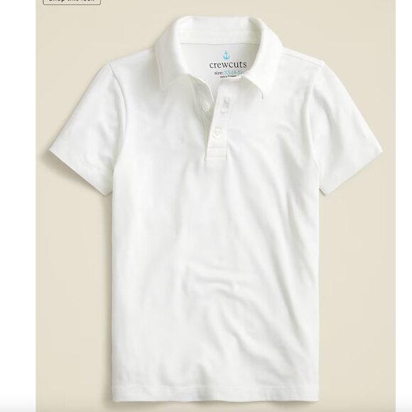 Crewcuts Kids' short-sleeve performance polo shirt j crew size Small 6-7 - Picture 1 of 11
